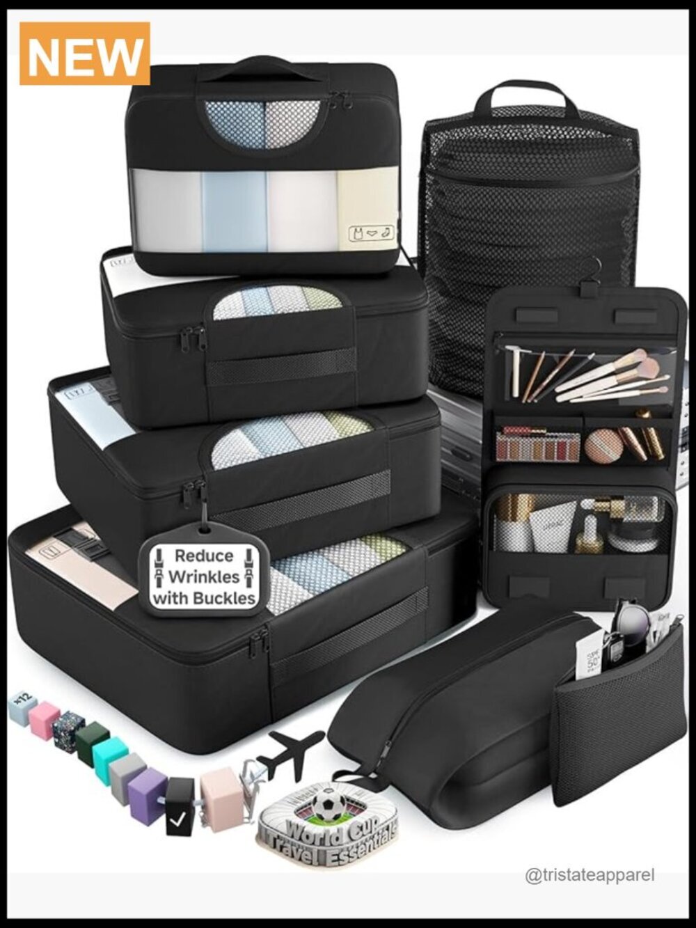 8 Packing Cubes Set for Travel, Luggage Organizer Suitcase Packing Cubes